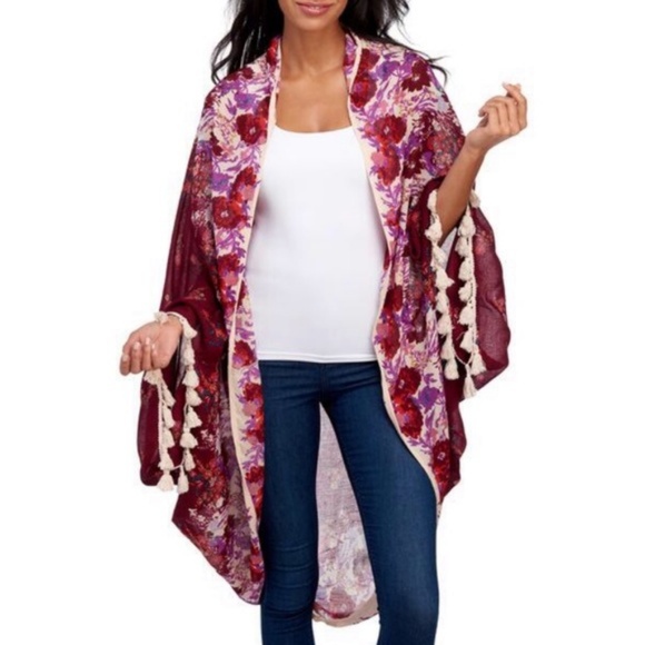 Free People Sweaters - Free People Bali Wrapped in Blooms Kimono NWOT